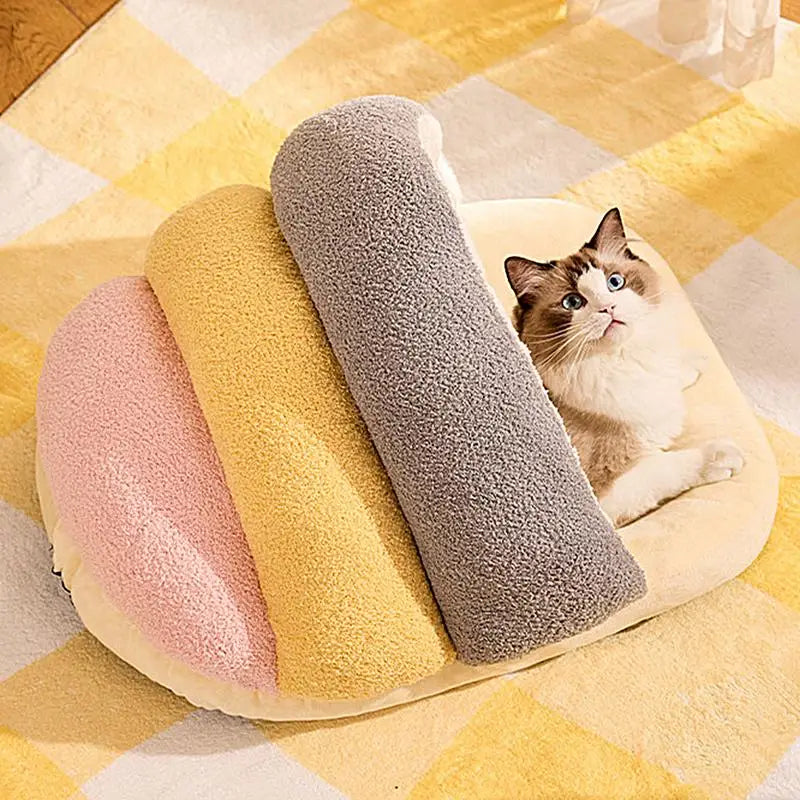 Cozy Slipper Cat Bed