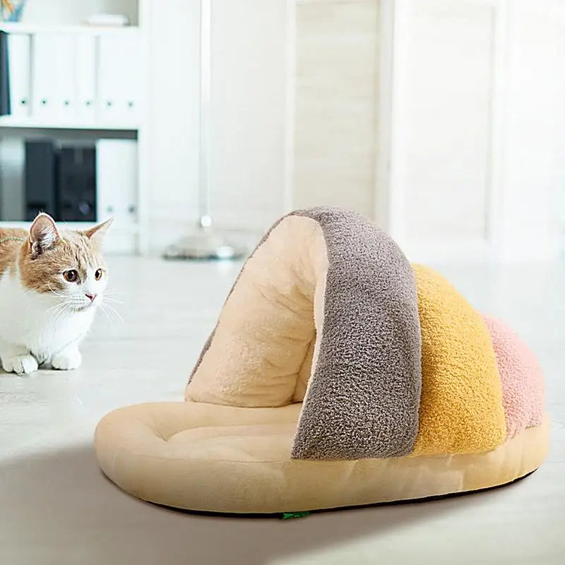 Cozy Slipper Cat Bed