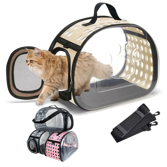 Transparent Pet Travel Carrier