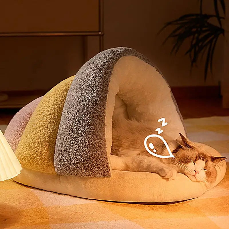 Cozy Slipper Cat Bed